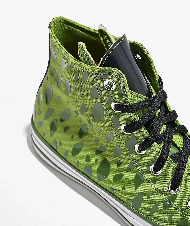 Converse x Dragon Ball Z Cell Chuck Taylor All Star Green & White High Top Shoes