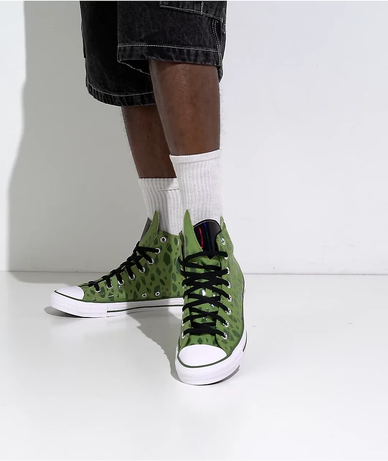 Converse x Dragon Ball Z Cell Chuck Taylor All Star Green & White High Top Shoes