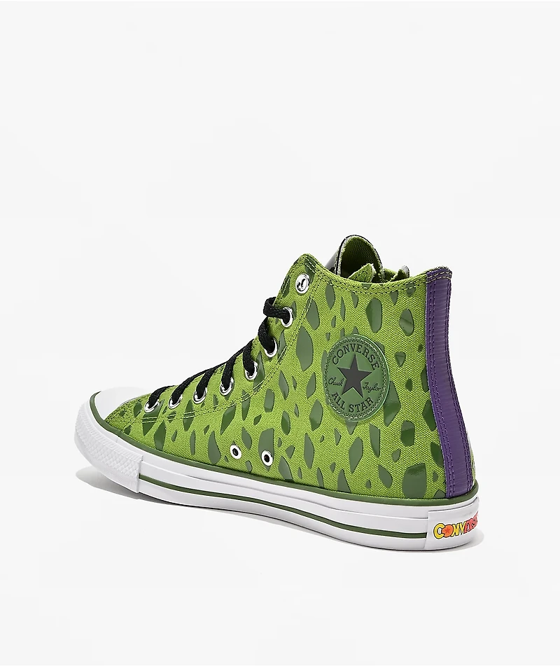 Converse x Dragon Ball Z Cell Chuck Taylor All Star Green & White High Top Shoes