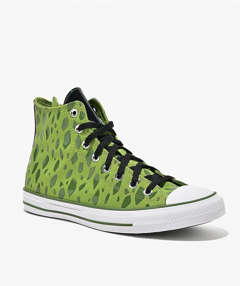Converse x Dragon Ball Z Cell Chuck Taylor All Star Green & White High Top Shoes