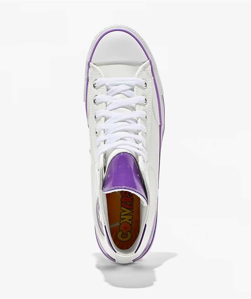 Converse x Dragon Ball Z Freiza Chuck Taylor All Star White & Purple High Top Shoes