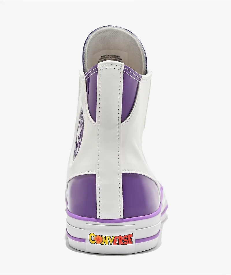 Converse x Dragon Ball Z Freiza Chuck Taylor All Star White & Purple High Top Shoes