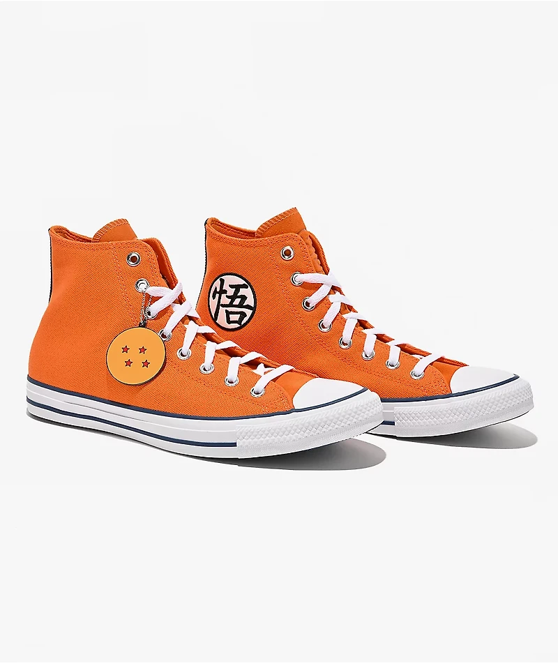 Converse x Dragon Ball Z Goku Chuck Taylor All Star Orange & White High Top Shoes