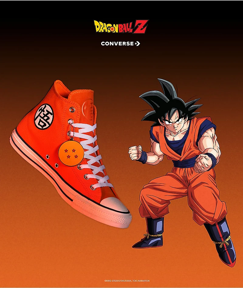 Converse x Dragon Ball Z Goku Chuck Taylor All Star Orange & White High Top Shoes