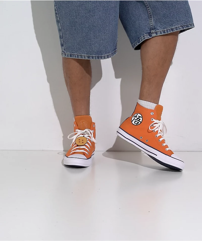 Converse x Dragon Ball Z Goku Chuck Taylor All Star Orange & White High Top Shoes