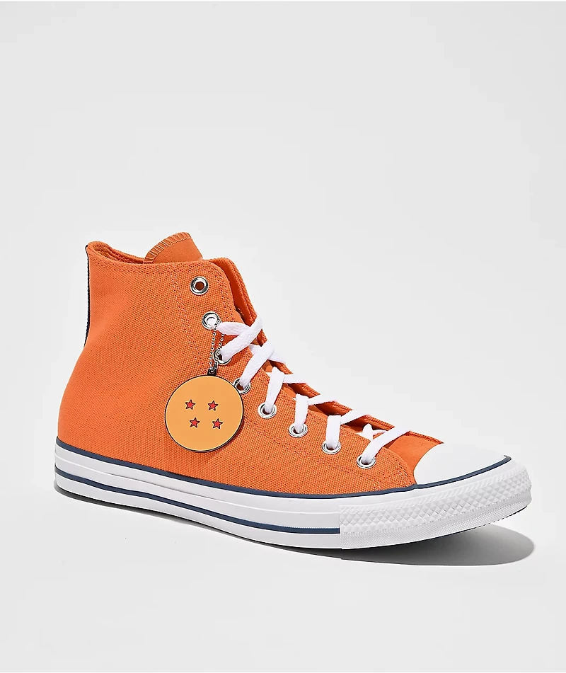 Converse x Dragon Ball Z Goku Chuck Taylor All Star Orange & White High Top Shoes