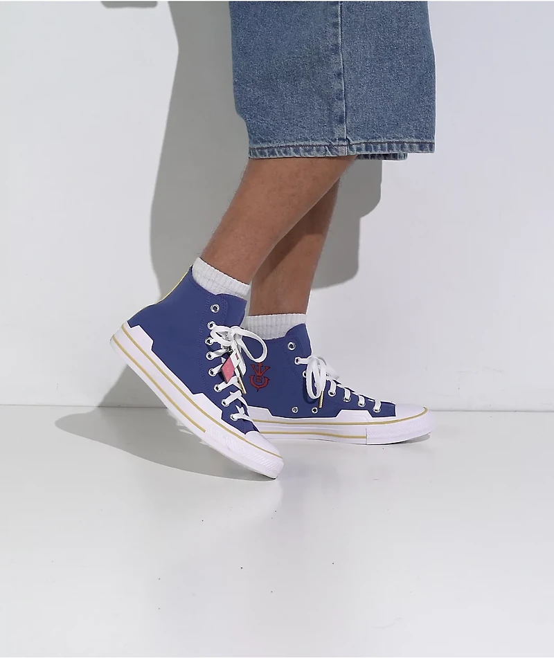 Converse x Dragon Ball Z Vegeta Chuck Taylor All Star Blue & White High Top Shoes