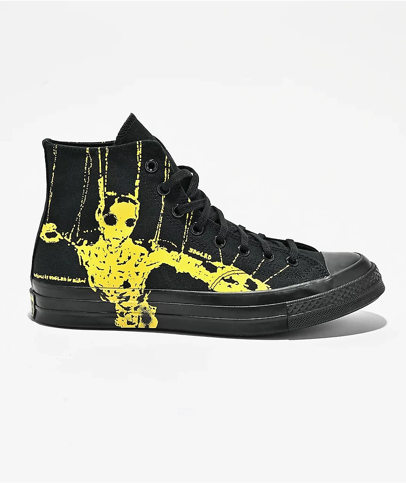 Converse x EDGLRD Chuck 70 Hi Black & Yellow Shoes