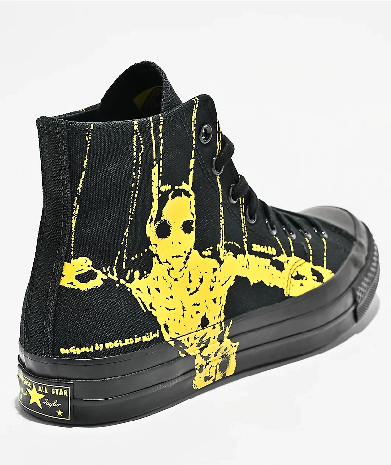 Converse x EDGLRD Chuck 70 Hi Black & Yellow Shoes