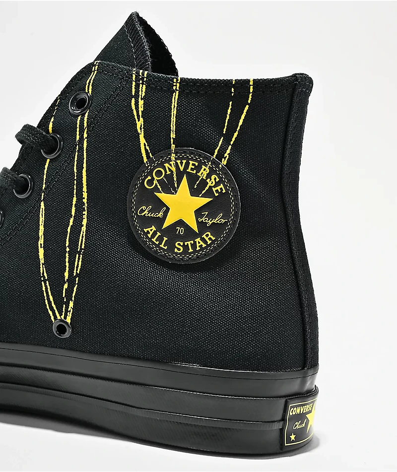 Converse x EDGLRD Chuck 70 Hi Black & Yellow Shoes