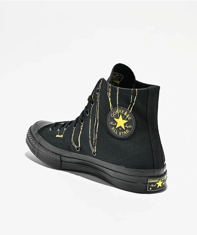 Converse x EDGLRD Chuck 70 Hi Black & Yellow Shoes
