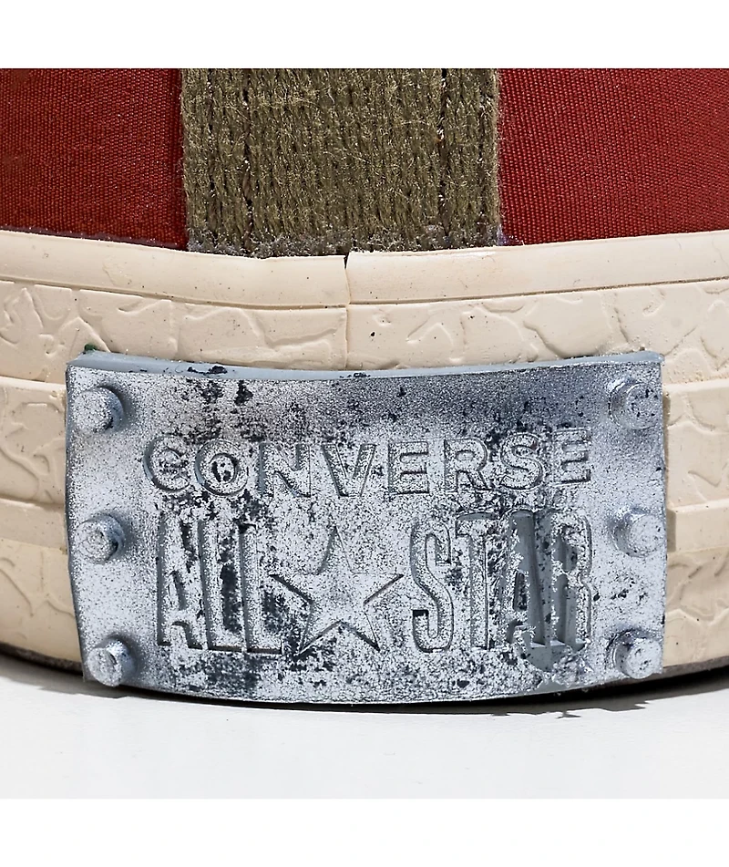 Converse x Naruto Chuck Taylor All Star Gaara Ritual Red & Natural Ivory High Top Shoes
