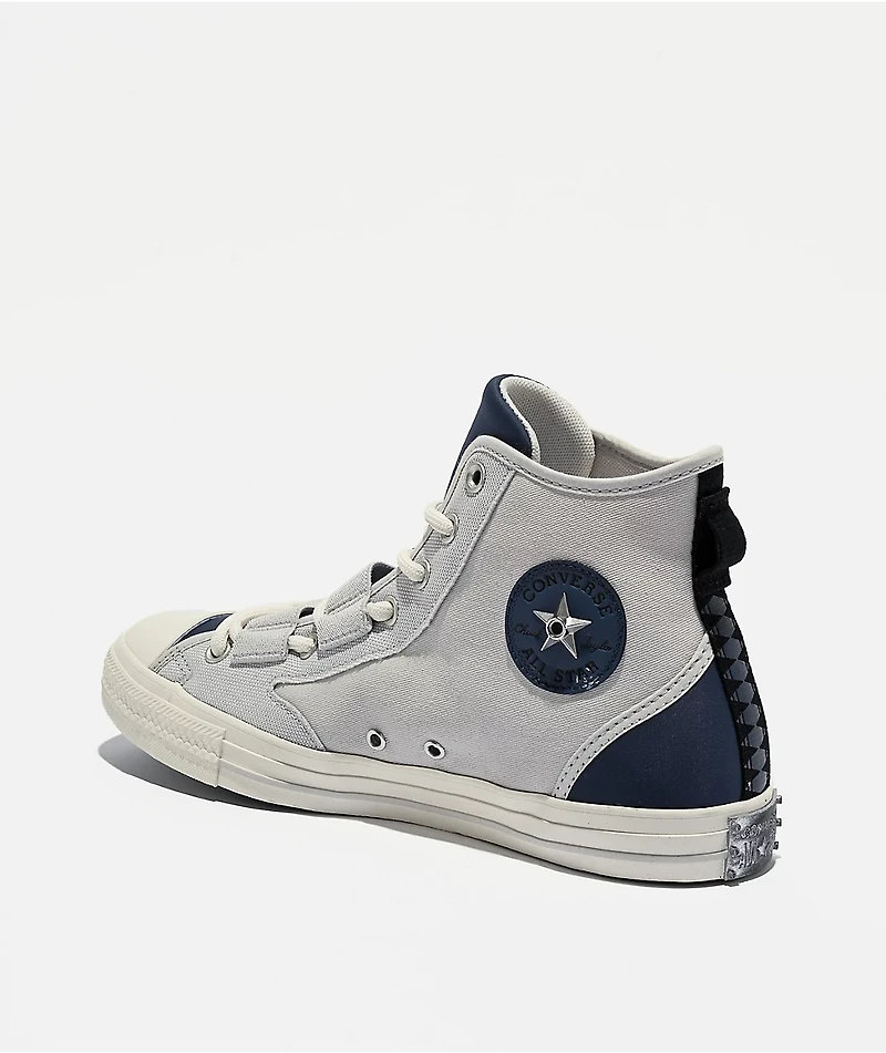 Converse x Naruto Chuck Taylor All Star Kakashi Barely Grey & Dark Waters High Top Shoes