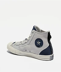 Converse x Naruto Chuck Taylor All Star Kakashi Barely Grey & Dark Waters High Top Shoes