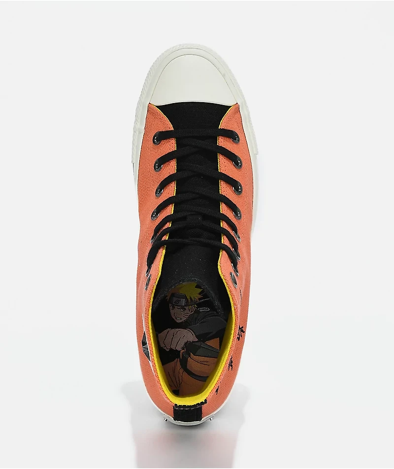 Converse x Naruto Chuck Taylor All Star Pale Magma & Black High Top Shoes