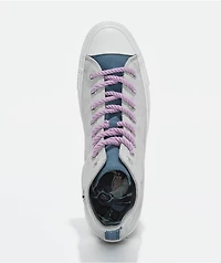Converse x Naruto Chuck Taylor All Star Sasuke Fossilized, Vintage White & Purple High Top Shoes