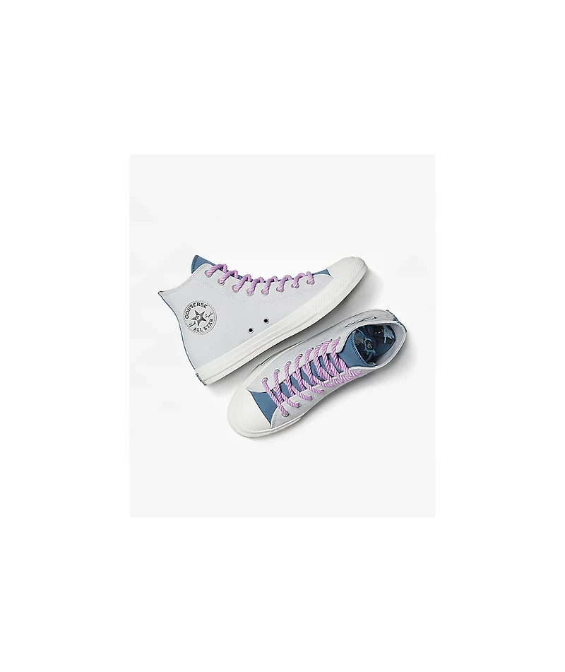 Converse x Naruto Chuck Taylor All Star Sasuke Fossilized, Vintage White & Purple High Top Shoes