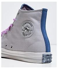 Converse x Naruto Chuck Taylor All Star Sasuke Fossilized, Vintage White & Purple High Top Shoes