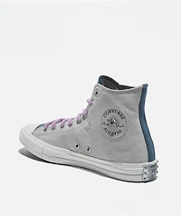 Converse x Naruto Chuck Taylor All Star Sasuke Fossilized, Vintage White & Purple High Top Shoes