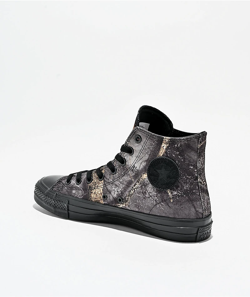 Converse x Realtree Chuck Taylor All Star Pro Hi Black & Camo Skate Shoes