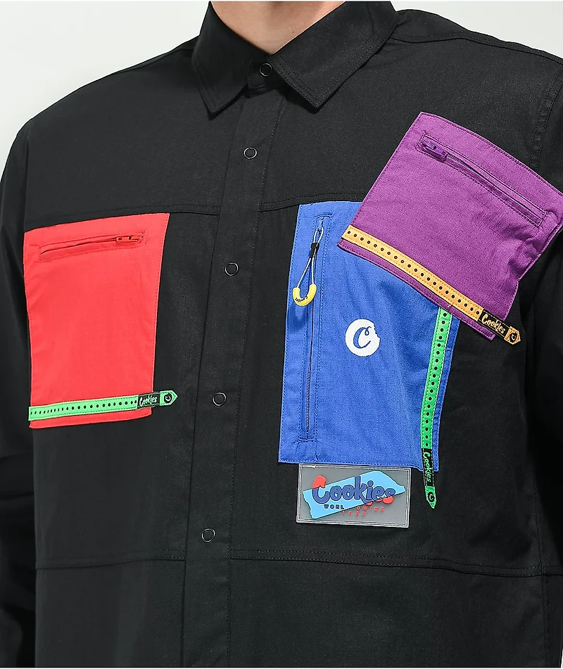 Cookies All Conditions Black Long Sleeve Button Up Shirt