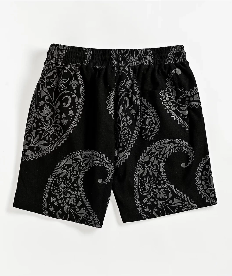Cookies Amalfi Black Paisley Shorts