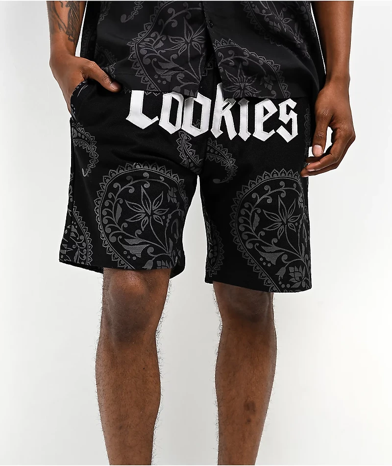 Cookies Amalfi Black Paisley Shorts