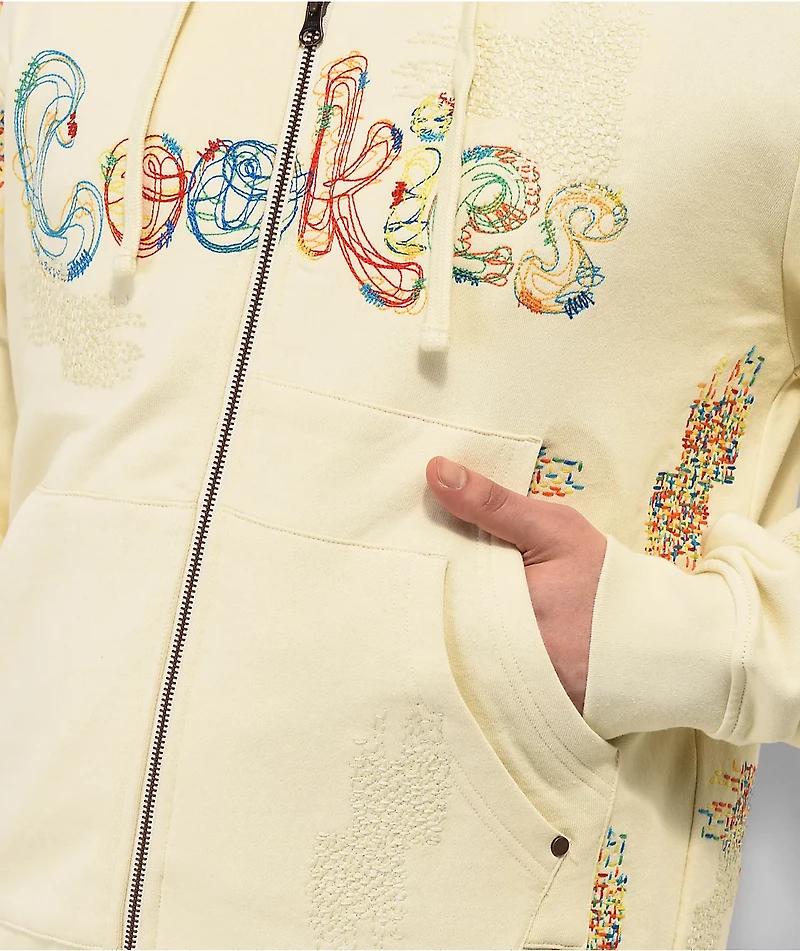Cookies Anthem Cream Zip Hoodie