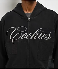 Cookies Artisan Black Wash Heavyweight Zip Hoodie