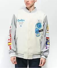 Cookies Award Tour White & Grey Letterman Jacket