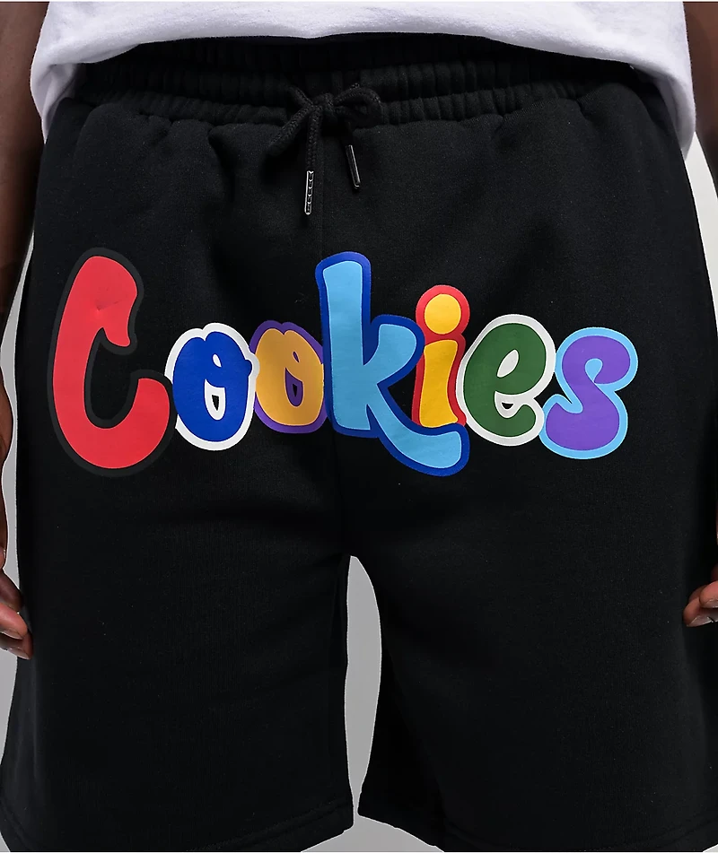 Cookies Batallion Logo Black Sweat Shorts
