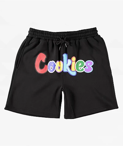 Cookies Batallion Logo Black Sweat Shorts