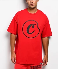 Cookies Bite Outline Red T-Shirt