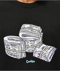 Cookies Blue Strips Black T-Shirt