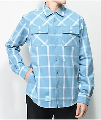Cookies Carpe Diem Blue Long Sleeve Button Up Shirt