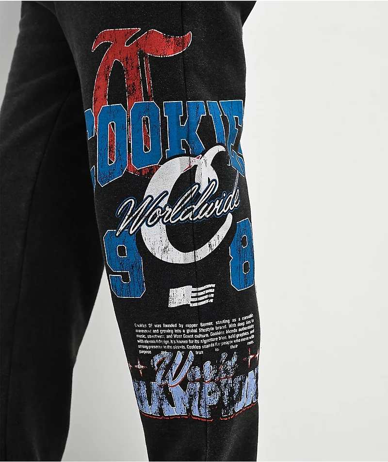 Cookies Champions Only Black Wash Sweatpants