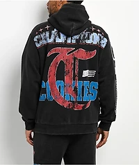 Cookies Champions Only Black Wash Zip Hoodie