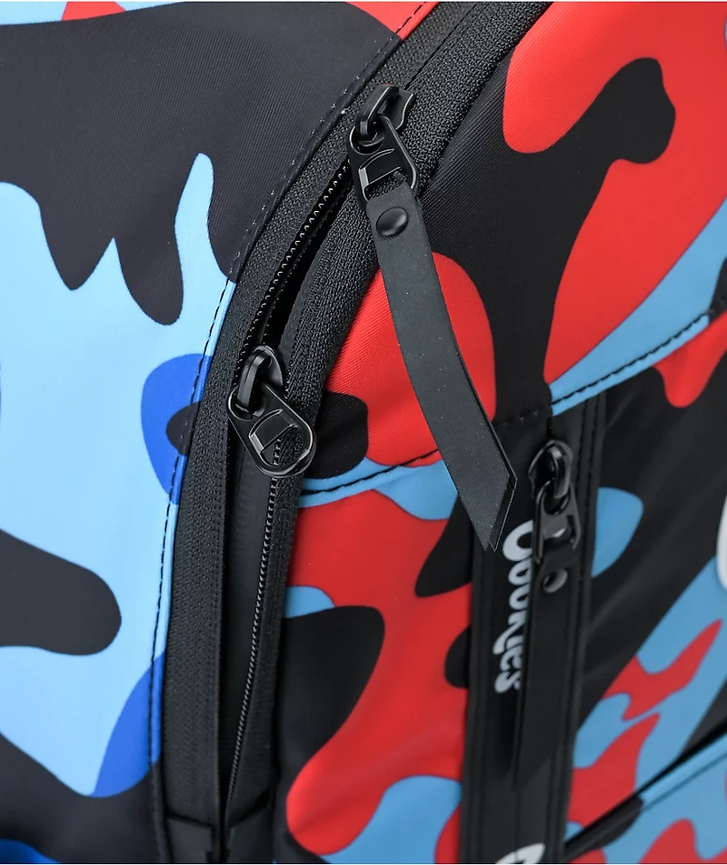 Cookies Charter Smell Proof Blue & Red Camo Backpack