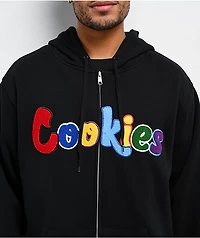 Cookies Chenille Black & Multicolor Zip Hoodie