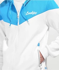 Cookies Contraband White & Blue Fleece Zip Hoodie