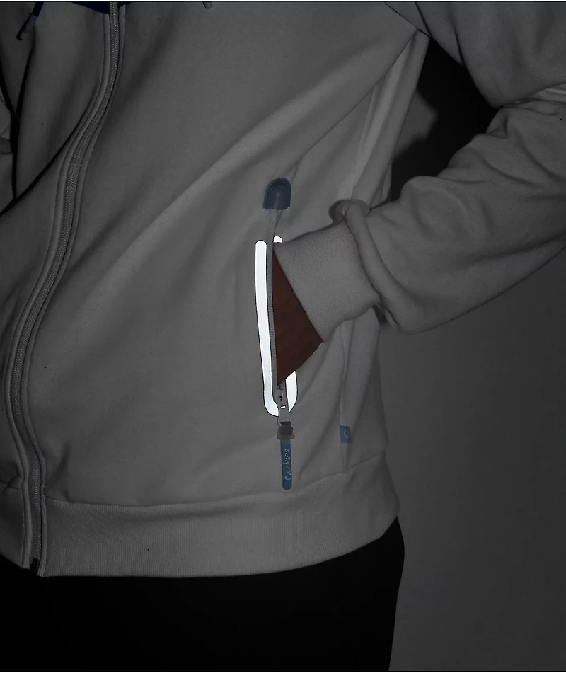 Cookies Contraband White & Blue Fleece Zip Hoodie