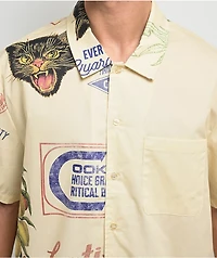 Cookies Cuban Link Beige Button Up Shirt