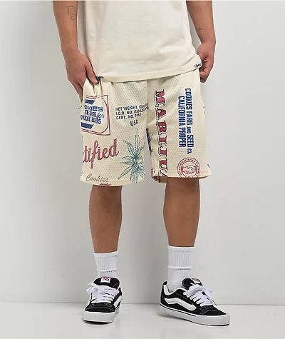Cookies Cuban Link Natural Mesh Shorts