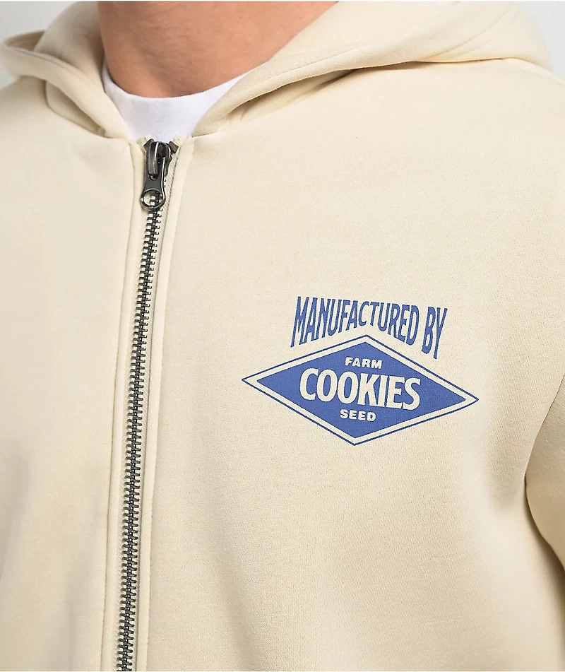 Cookies Cuban Link Natural Zip Hoodie