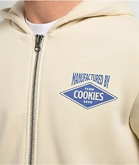 Cookies Cuban Link Natural Zip Hoodie
