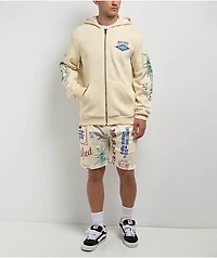 Cookies Cuban Link Natural Zip Hoodie