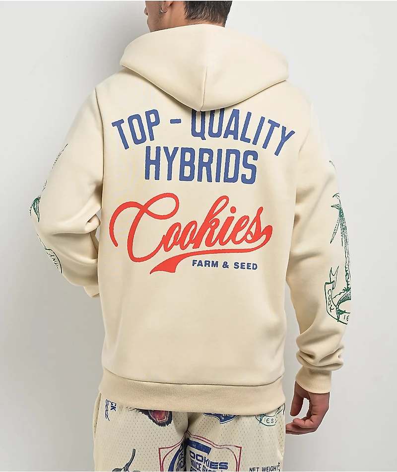 Cookies Cuban Link Natural Zip Hoodie