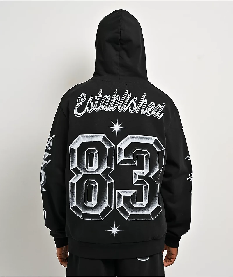 Cookies Draft Day Black Heavyweight Zip Hoodie