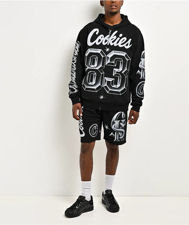 Cookies Draft Day Black Heavyweight Zip Hoodie
