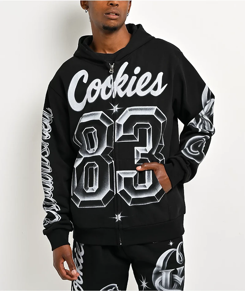 Cookies Draft Day Black Heavyweight Zip Hoodie